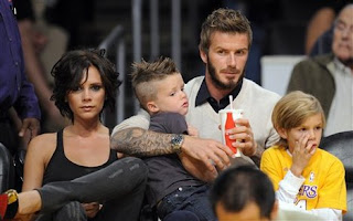 David Beckham with Wife