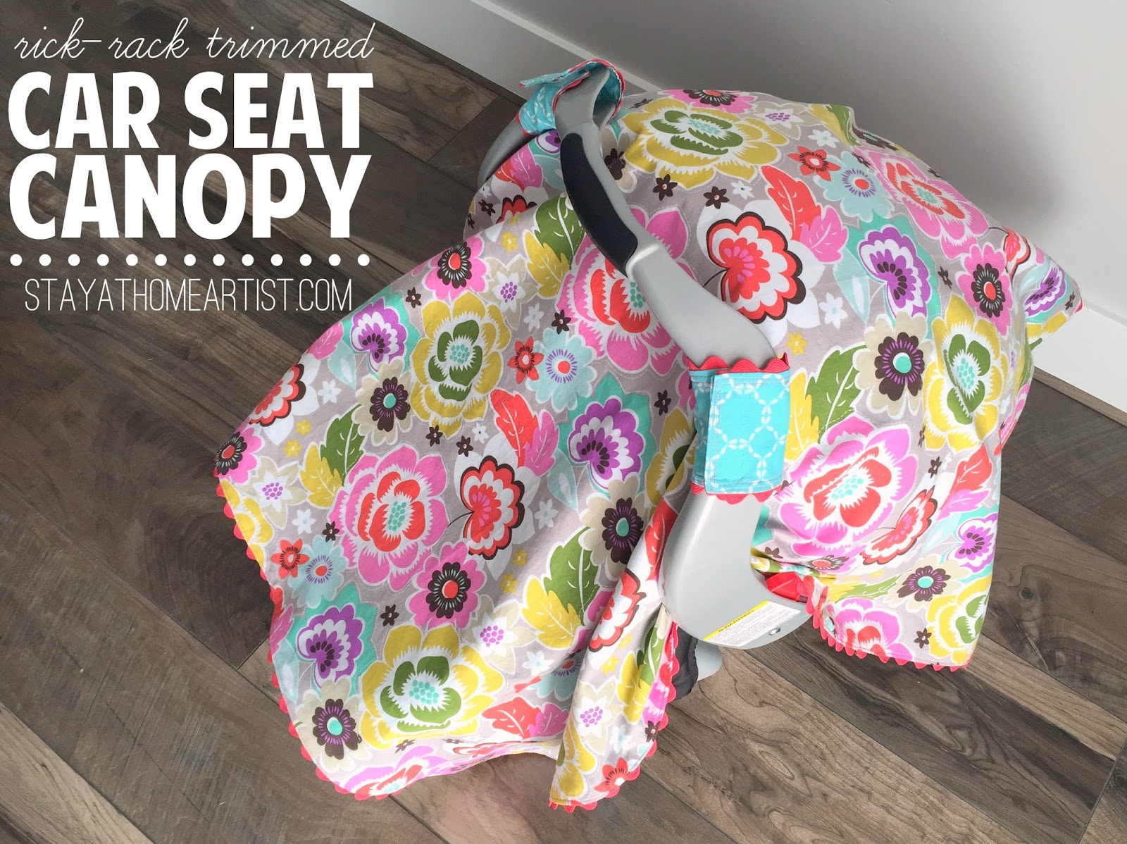 rickrack trimmed car seat canopy...