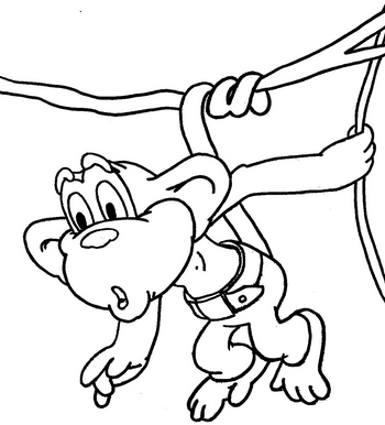 contoh gambar sketsa monyet 