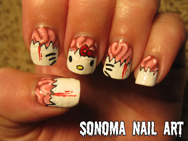 Cute Zombie Nail Art : Sonoma nail art day challenge inspired by a