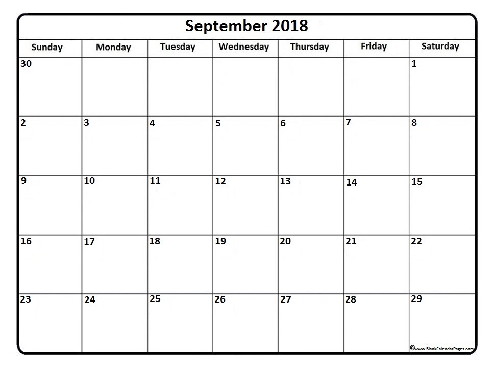 september 2018 calendar printable with holidays