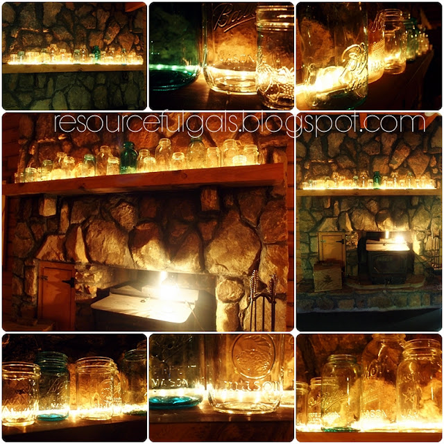 The Resourceful Gals Mason Jar Mantle Makeover