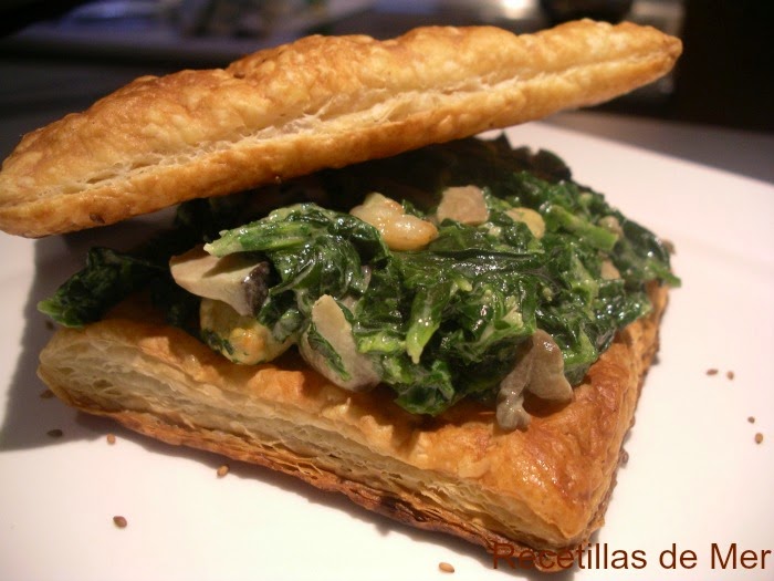 hojaldre espinacas. Recetillas de Mer hojaldre espinacas. Recetillas de Mer