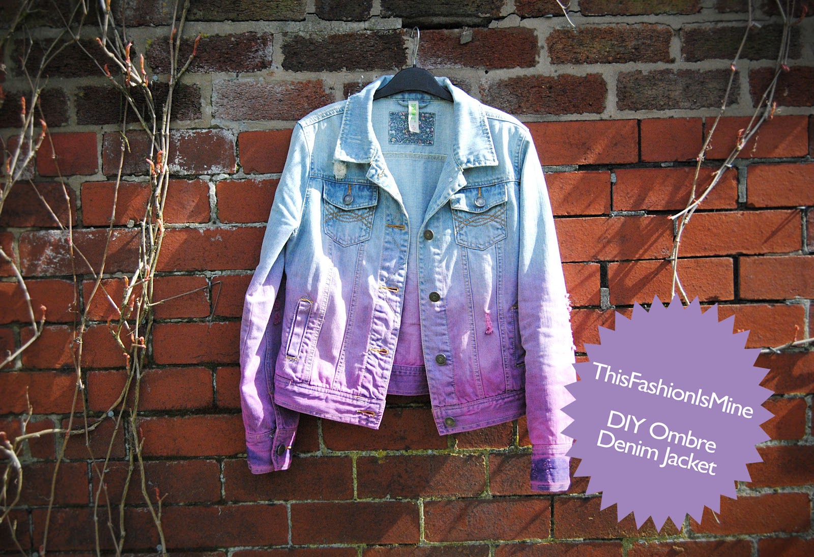 Dip Dye Ombre Denim Jacket DIY Hello Gwen