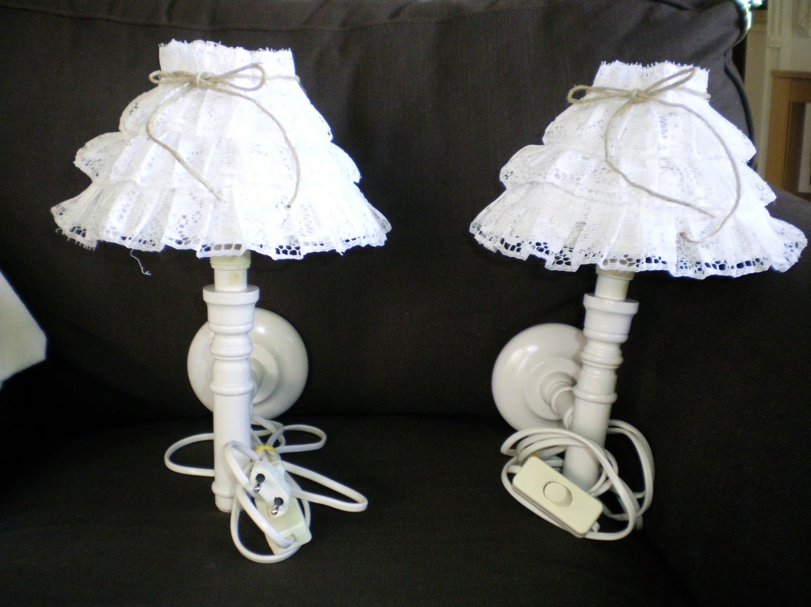 Junkstyle : pimpade lampor i shabby chic .