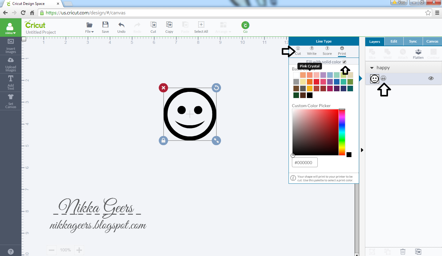 Create your Vision Cricut Explore Tutorial How to switch from print