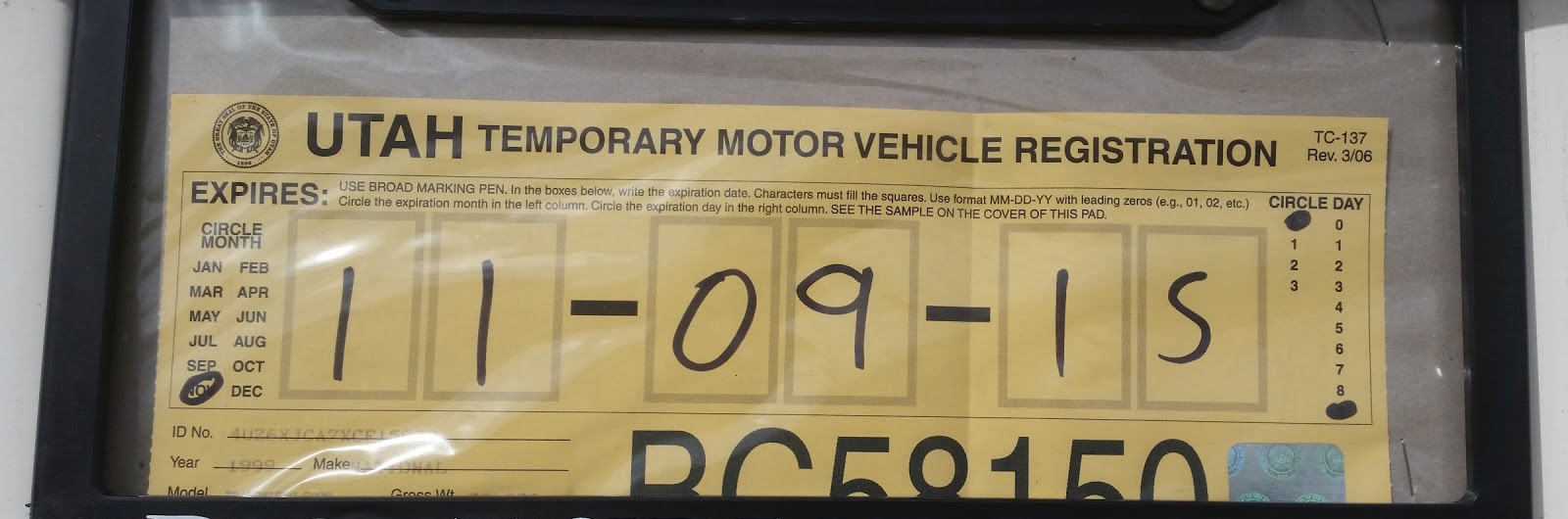 Once I was done with the paperwork and the temporary paper license