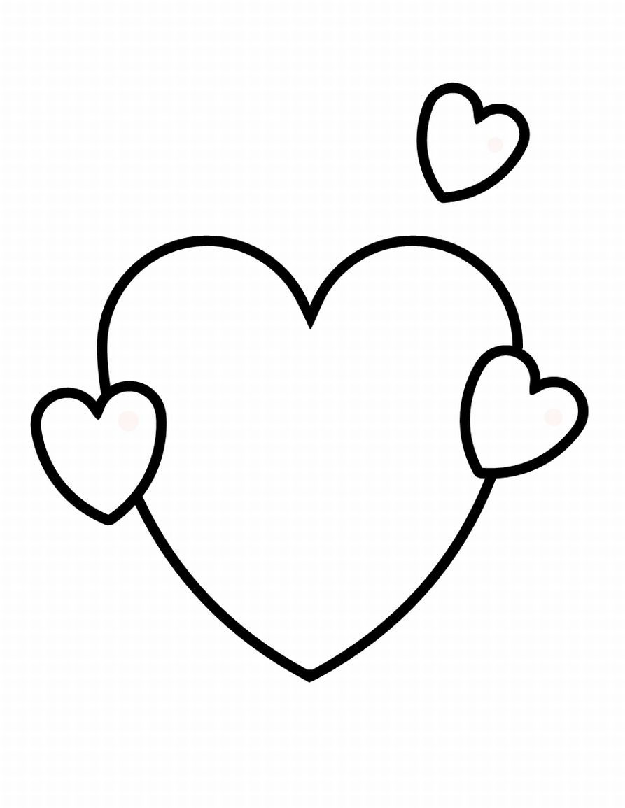 Hearts Valentine's Day coloring ~ Child Coloring