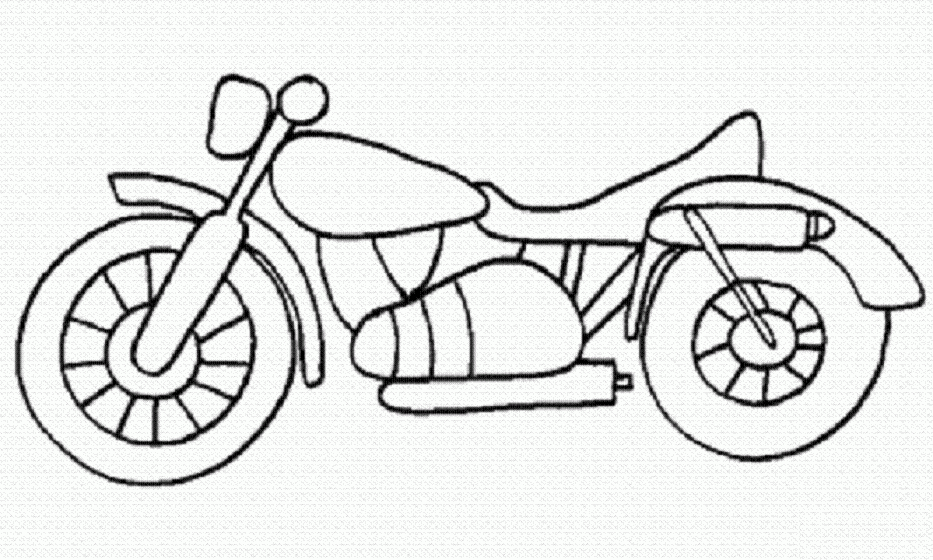 colours drawing wallpaper: Beautiful Motorcycle Coloring Colour Drawing