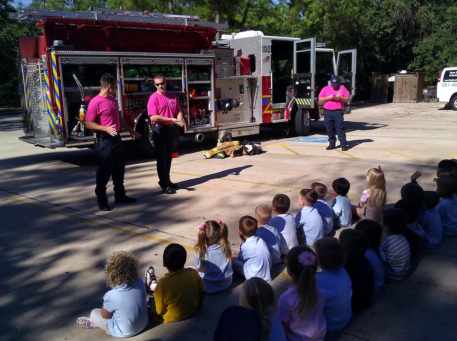 Fire Truck Visits Brighton! Brighton Academy Kids Preschool, The