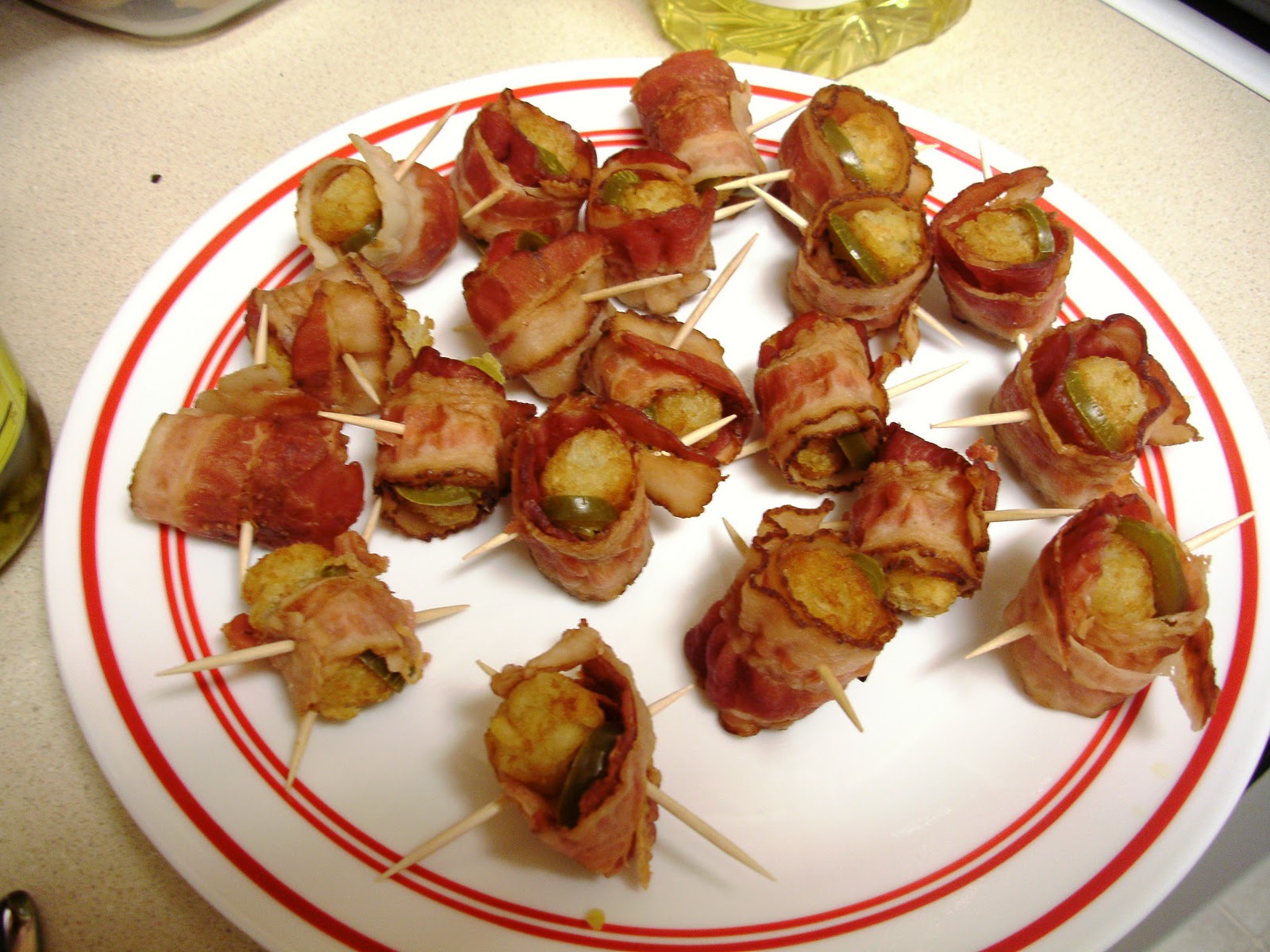A Culinary Cabaret DeepFried BaconWrapped Tater Tots