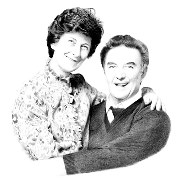 Pencil Portrait of a Couple MCB Pencil Portraits