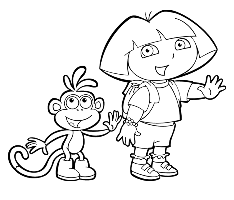 Dora backpack printable coloring webpages picture about Dora Printable Coloring Pages identify Dora backpack printable coloring internet pages