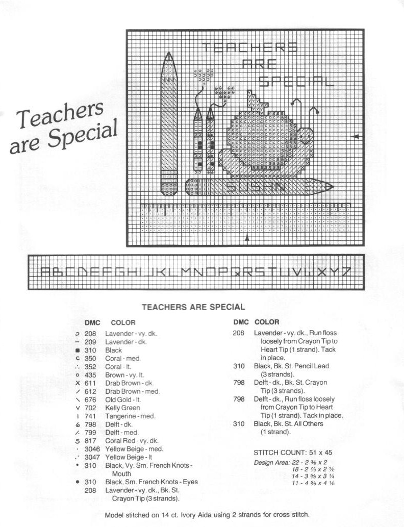 Cross Stitch Mania Free Teacher are Special Cross Stitch Chart