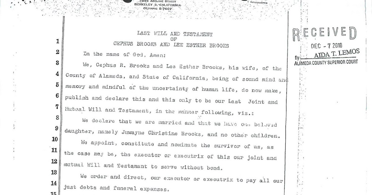 Estate Planning in California Residuary Clause in a Will