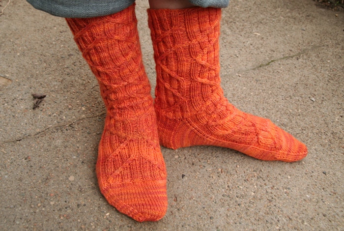 bright orange socks