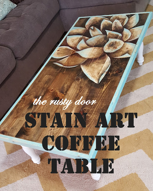 The Rusty Door Stain Art Coffee Table