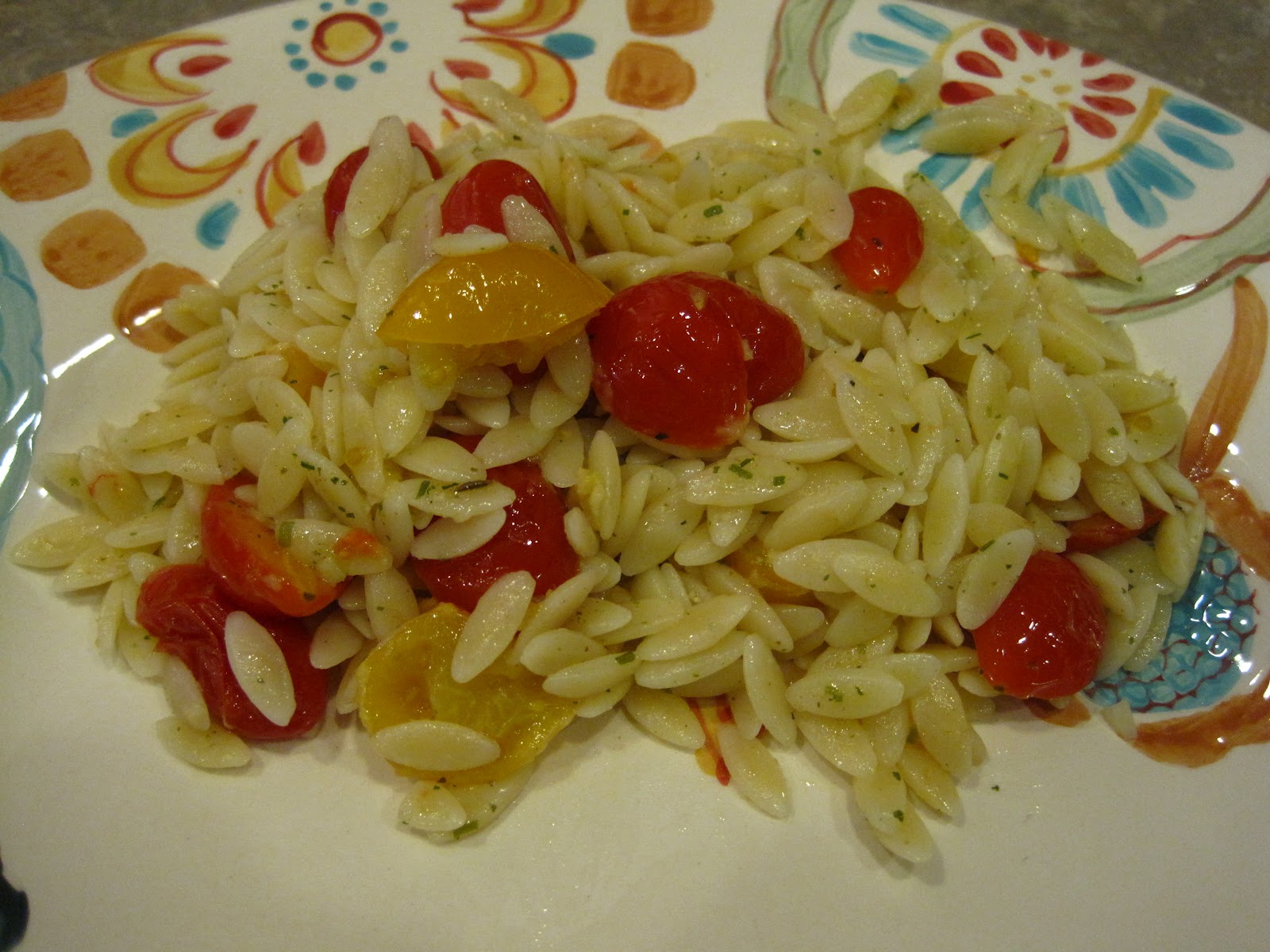 Losing It In The Kitchen Orzo with Garlic Parmesan Tomatoes