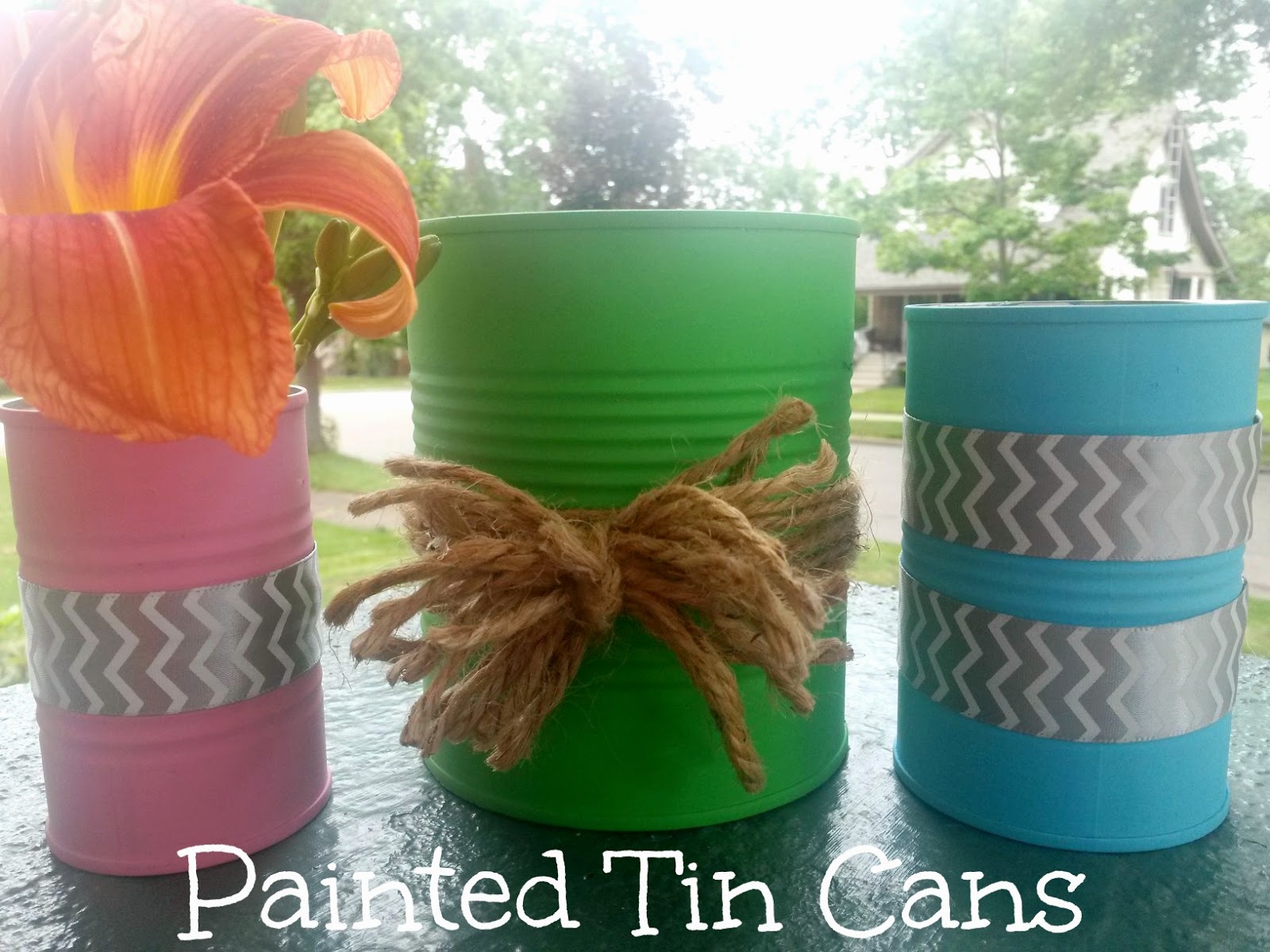Smith and Blessings Fun Friday Painted Tin Cans