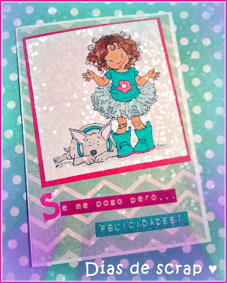 scrap postal reto mo's challenge turquoise