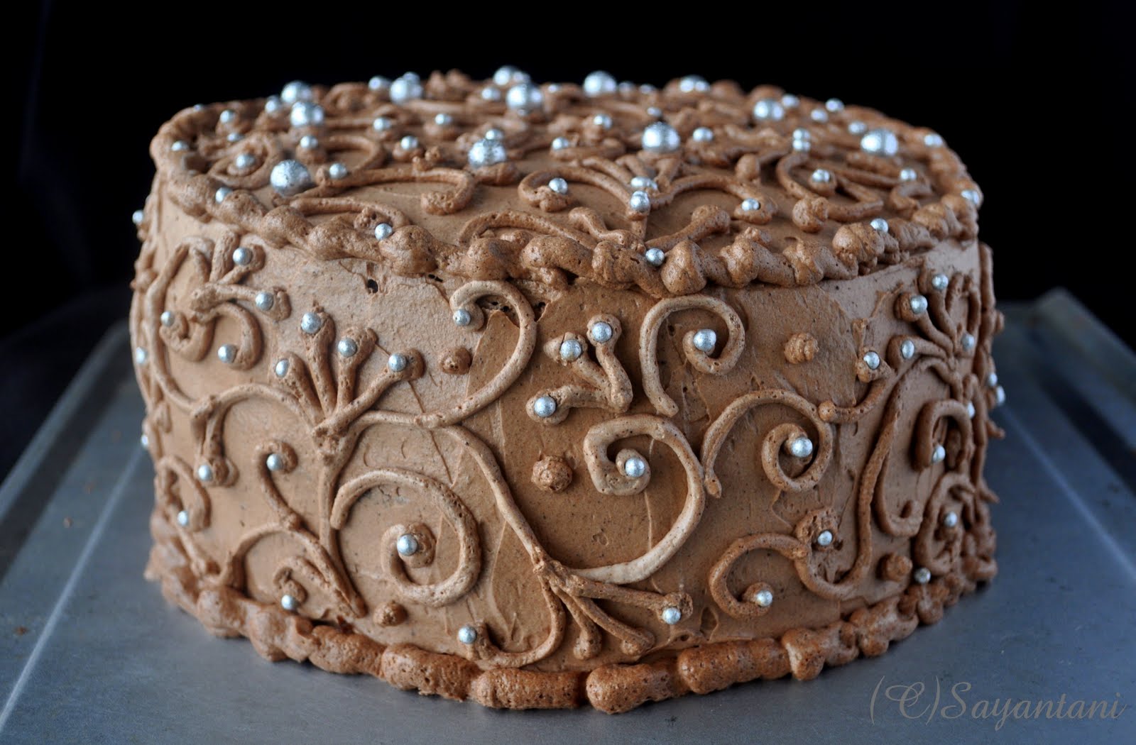 Chocolate Fudge Birthday Cake With Chocolate Butter Cream Icing A