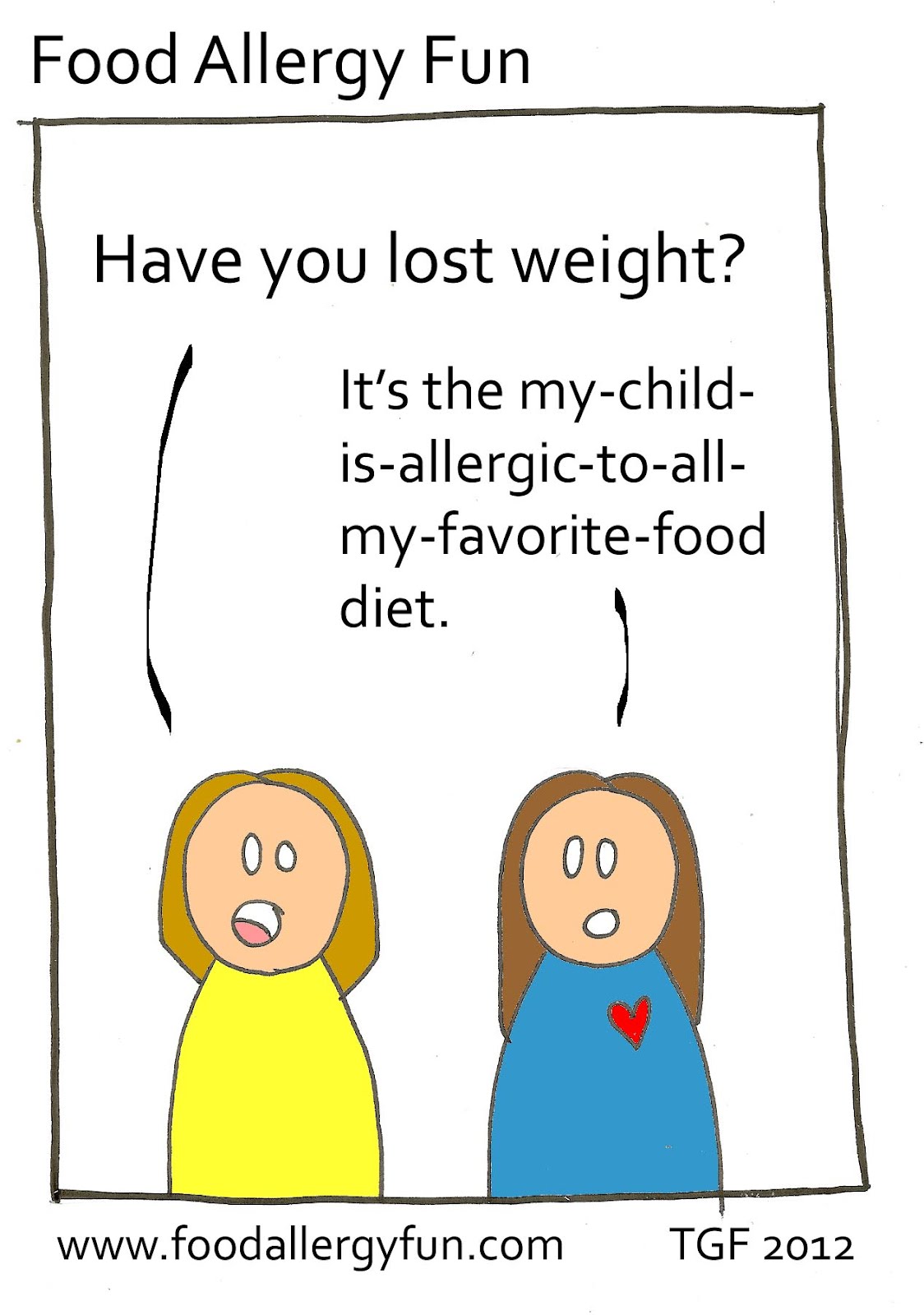 Food Allergy Fun: Diet - Food Allergy Cartoon