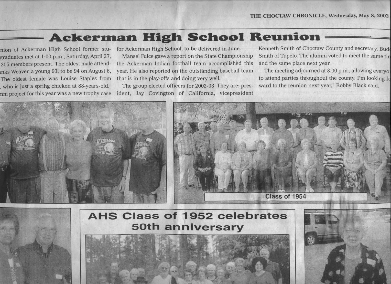 Ackerman School Reunion 2002 Reunion