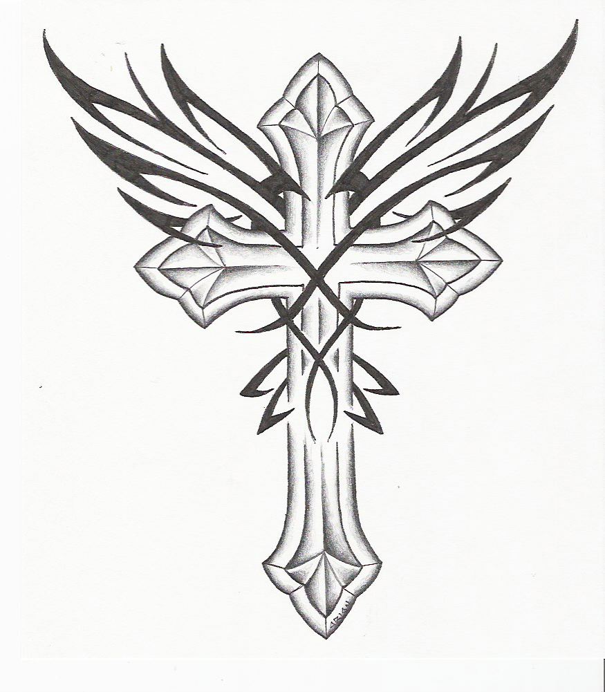 Coloring Pages Of Crosses With Wings Images & Pictures Becuo