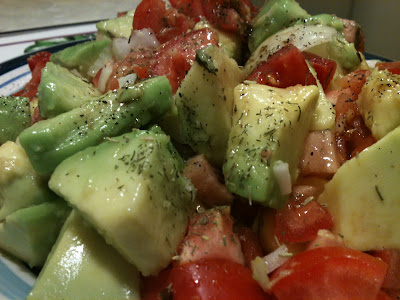 Avocado, tomatoes and onion Salad