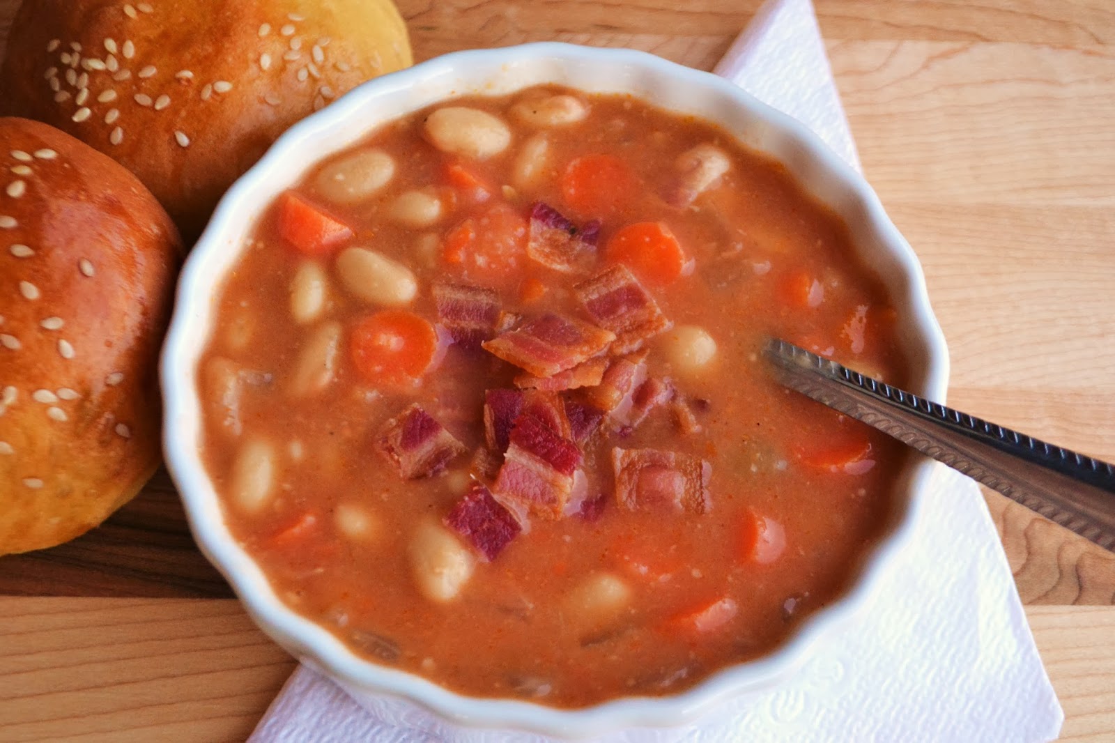7kidsathome Bean with Bacon Soup