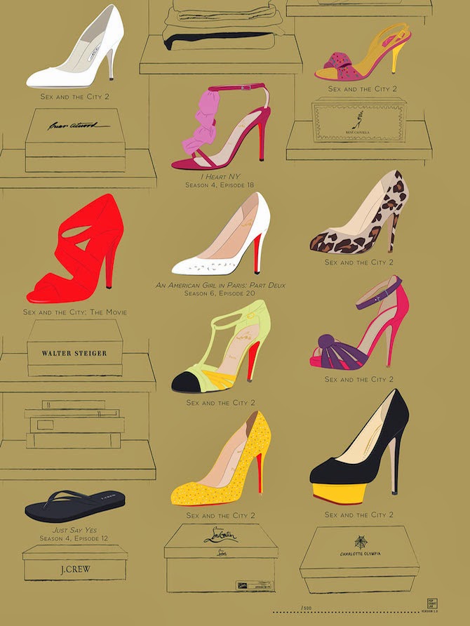 The Many Shoes of Carrie Bradshaw: An Infographic You Can Buy