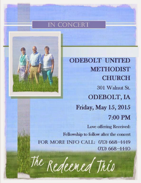 Odebolt News Odebolt UMC hosts Redeemed Trio