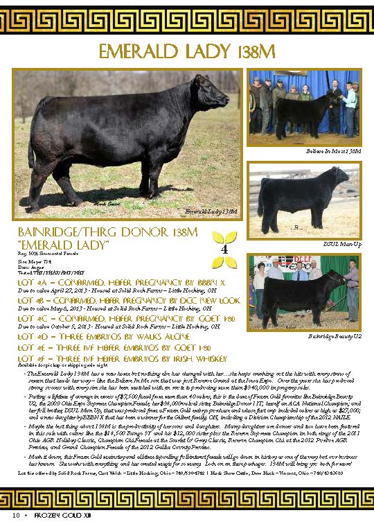 Frozen Gold Offerings Sired by I80 Lautner Farms