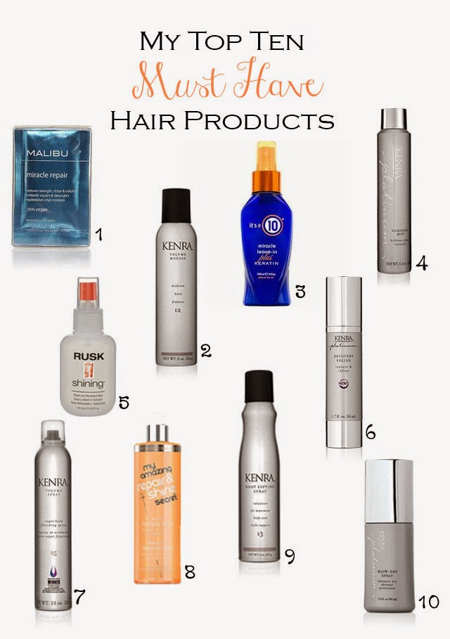 Creating the Silver Lining Top Ten My MUST Have Hair Products