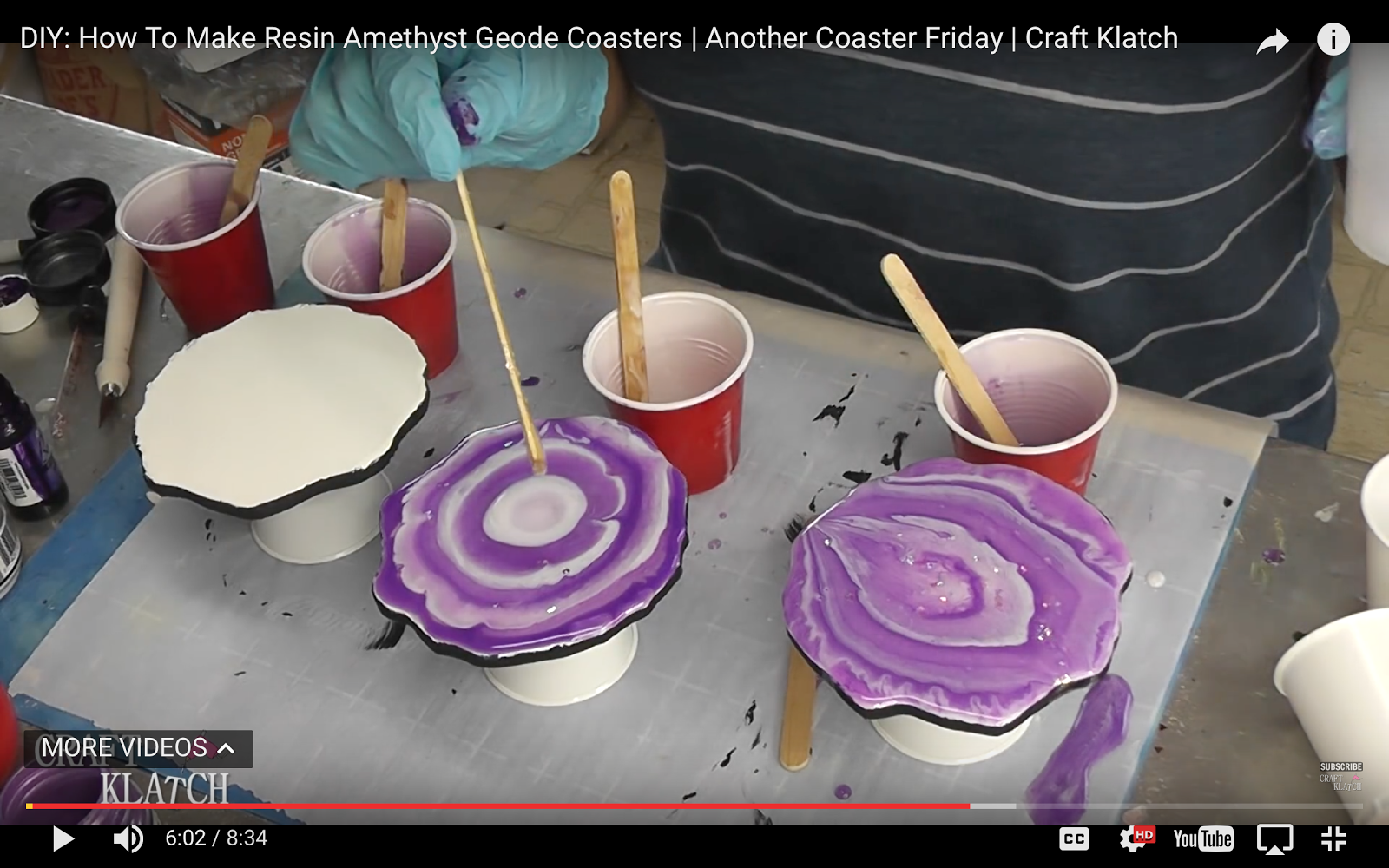Craft Klatch ® DIY How To Make Resin Geode Coasters Another Coaster