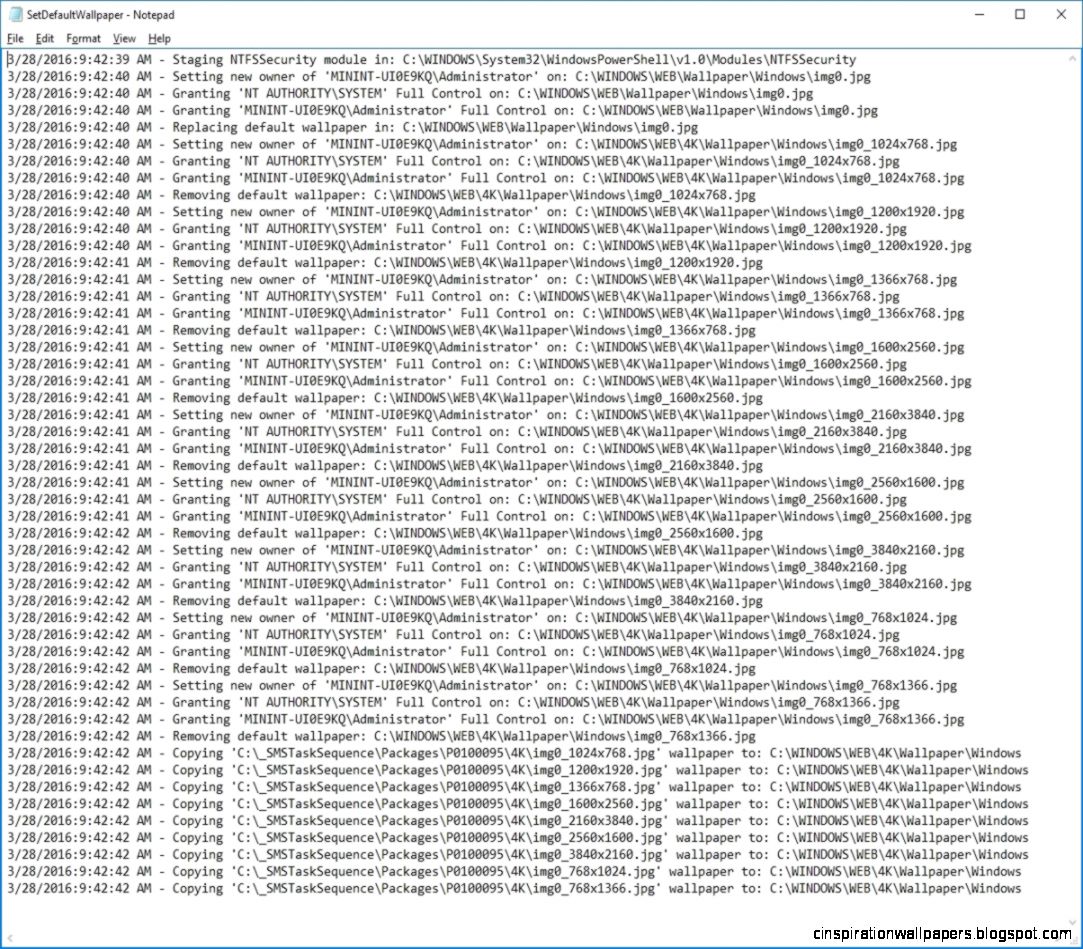 Set custom wallpaper in Windows 10 during OSD with ConfigMgr Set custom wallpaper in Windows 10 during OSD with ConfigMgr