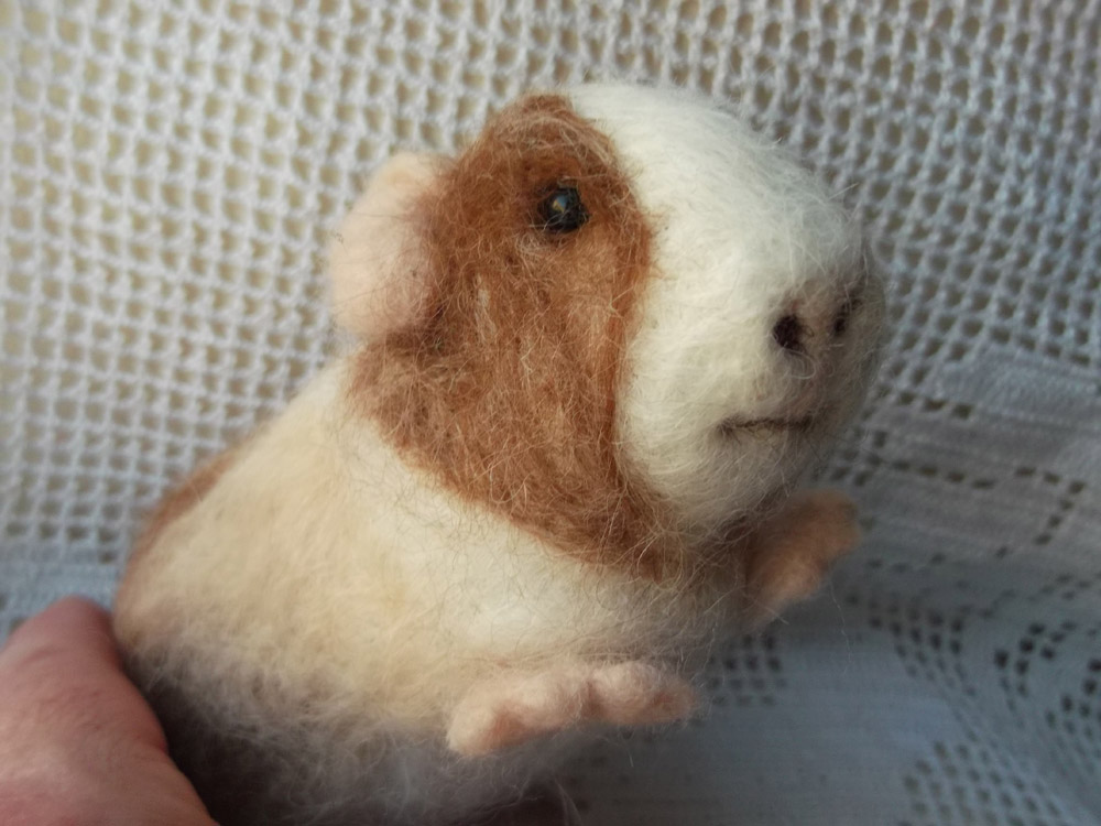 Love, Mrs Plop Needle felted Guinea Pigs