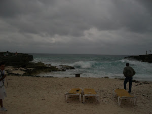 Rainy day beach