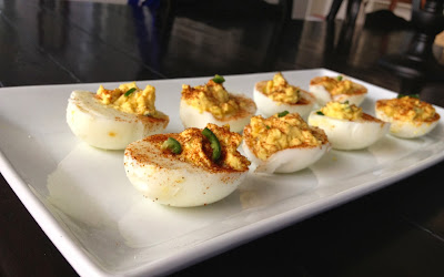 Diablo deviled eggs