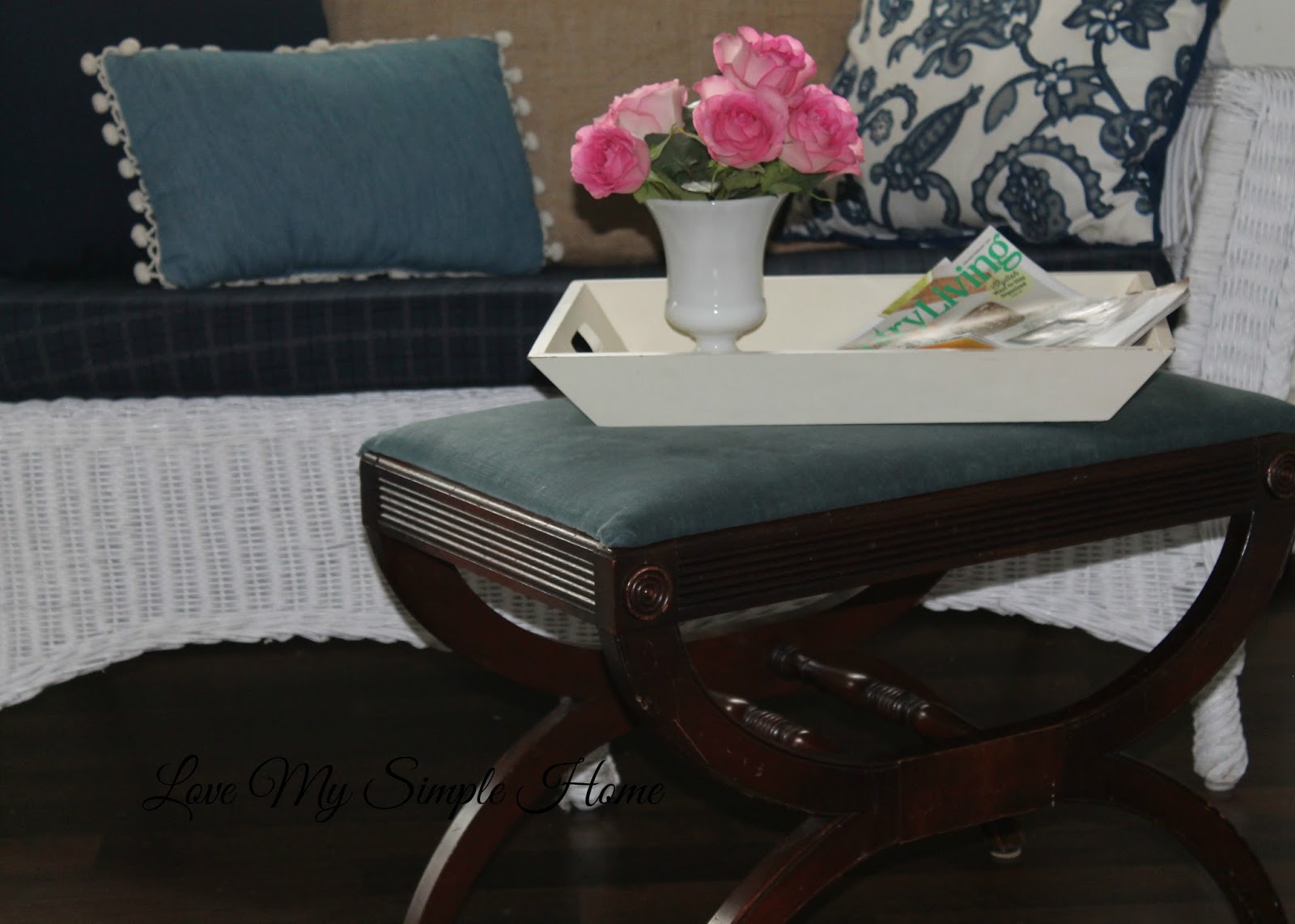 Decorate with white wicker furniture for winter Love My Simple Home