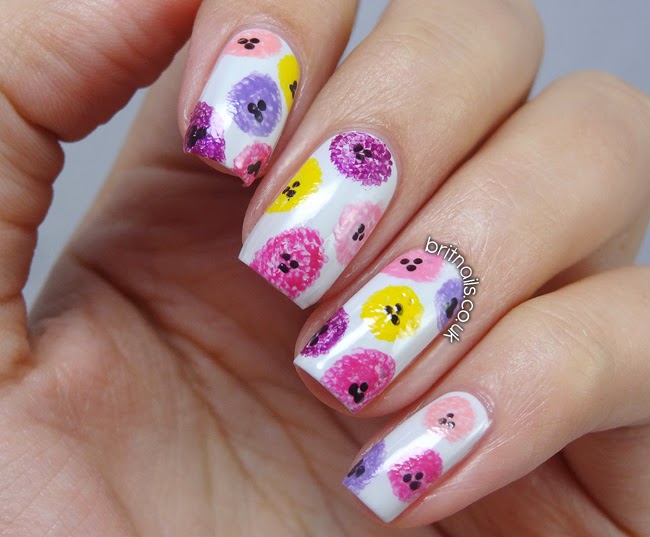 Floral Buttons Nicole by OPI Selena Gomez Nail Art and Swatches