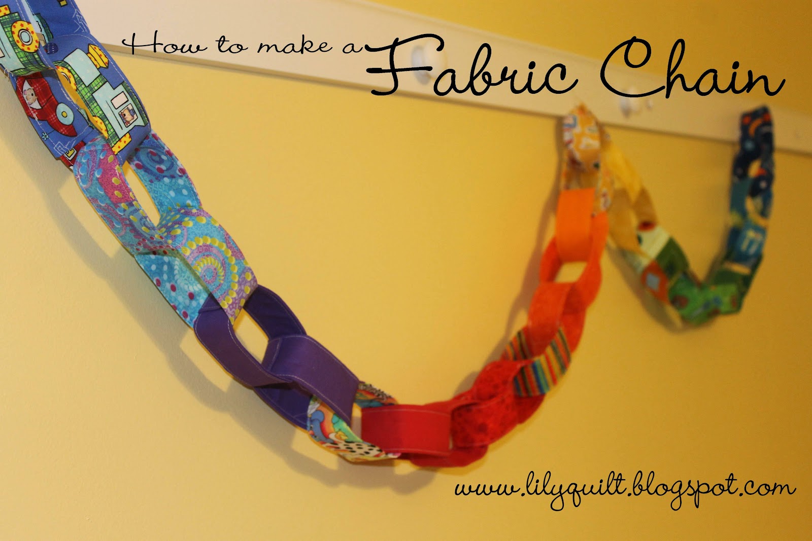 Lilyquilt Rainbow Fabric ChainPattern and Tutorial