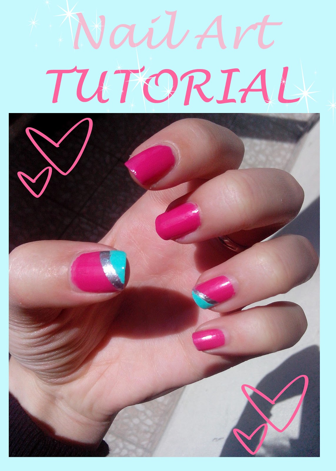 Nail Art Tutorial: Pink&Teal 