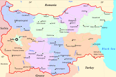 Búlgaro Mapa del País