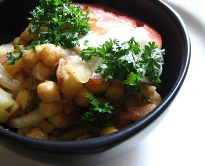 Spicy Chickpea as well as Potato Curry