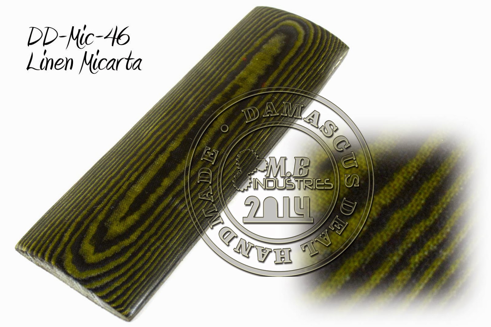 Damascus Deal Micarta Sheets for the Knife Handles (Jute, Canvas and