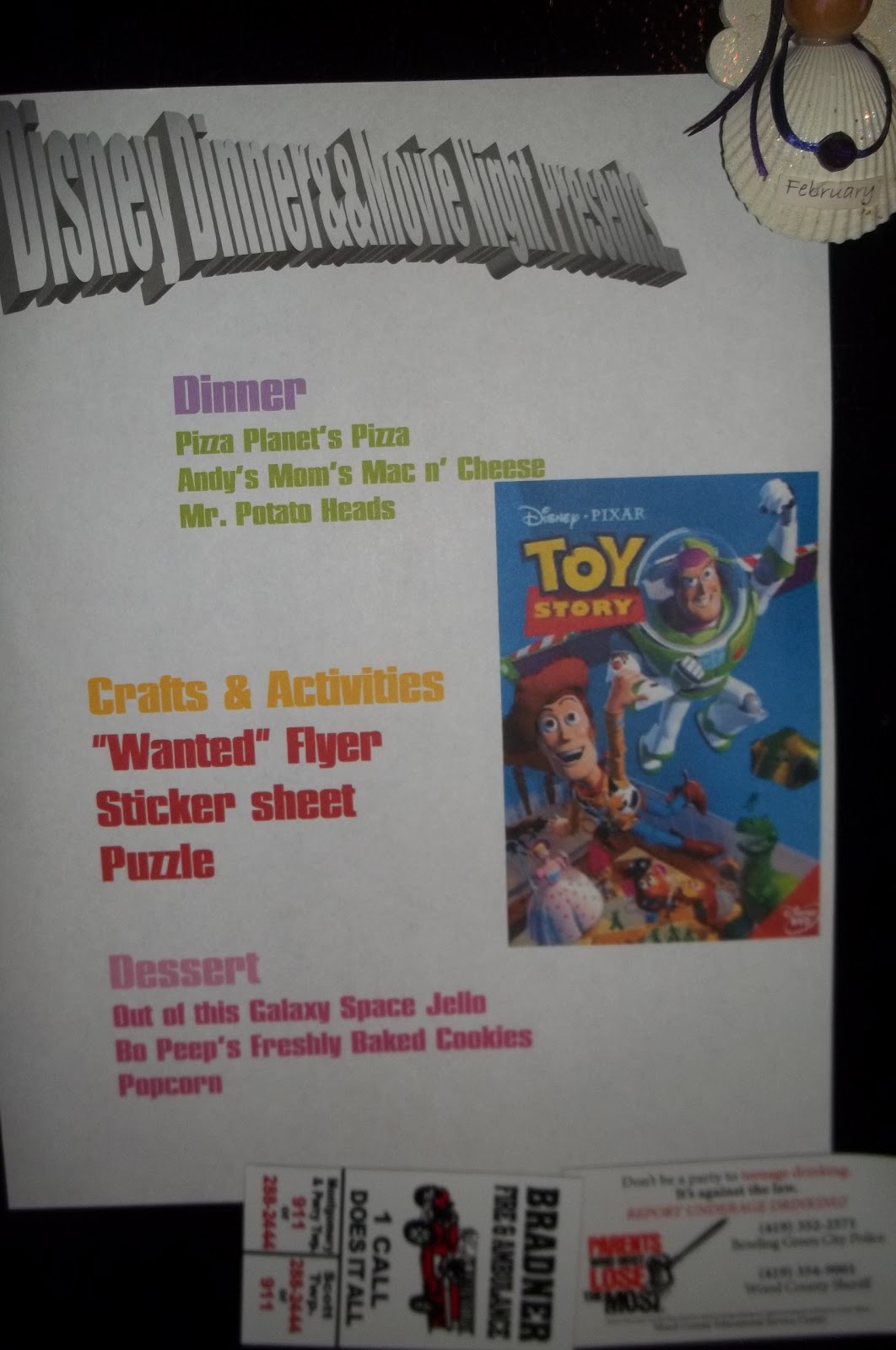 Raising a Disney Family Toy Story Movie Night