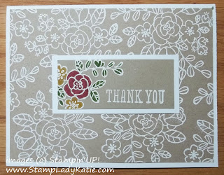 Card made with images from Stampin'UP!'s So Very Grateful Stamp set, embossed in white