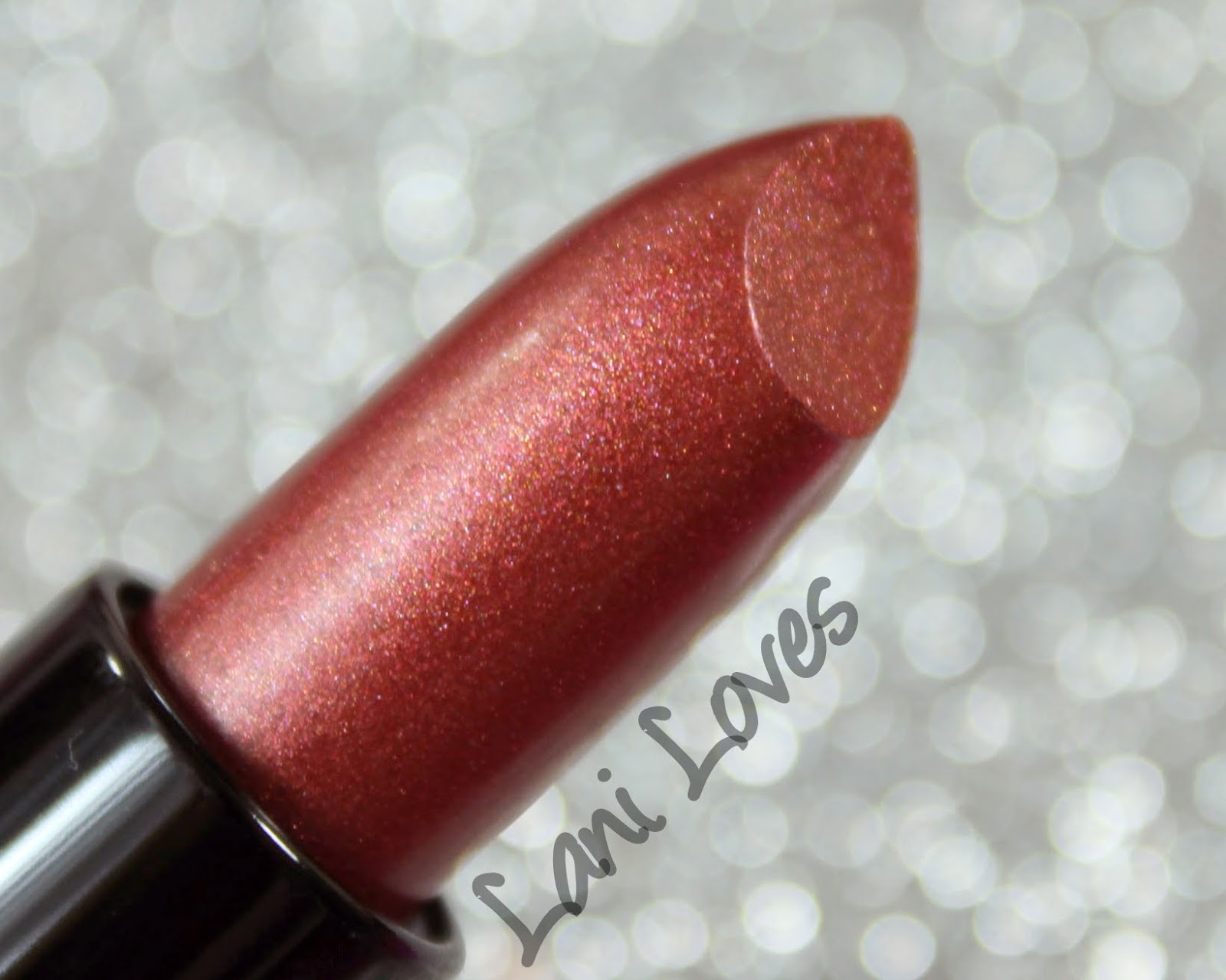 NYX Diamond Sparkle Lipstick Sparkling Rust Swatches & Review Lani Loves
