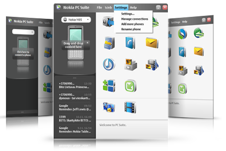 captura de tela do Nokia PC Suite